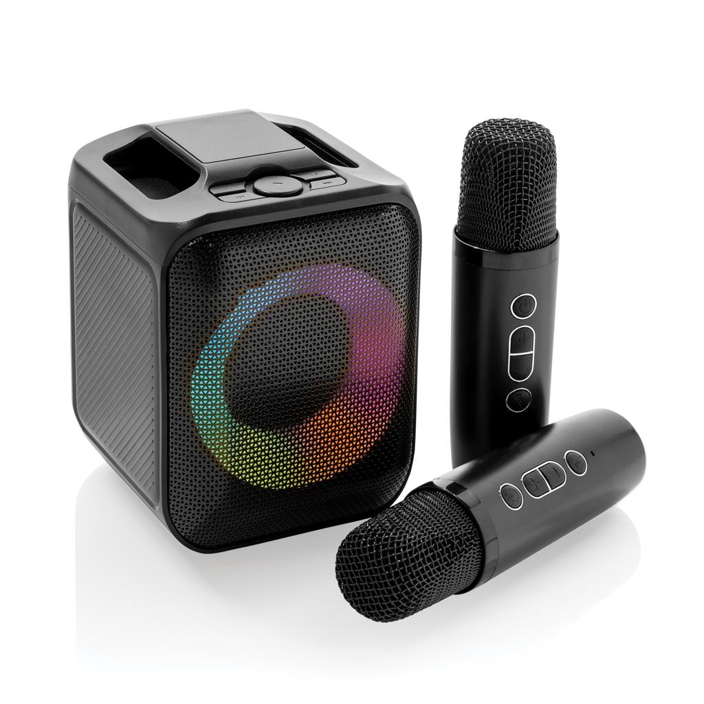 Singvibe RCS recycled plastic karaoke set with double mic black