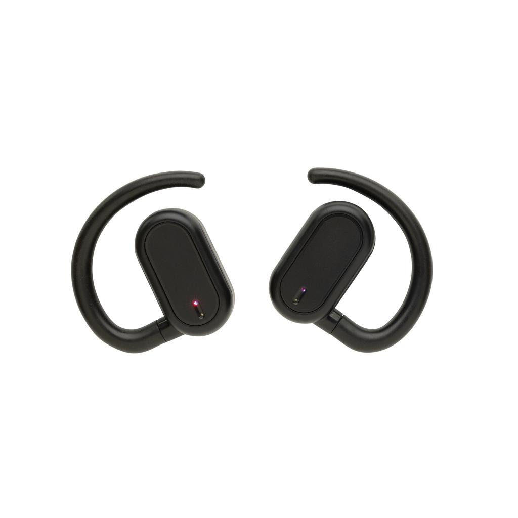 Fitsound RCS recycled plastic open ear TWS earbuds black