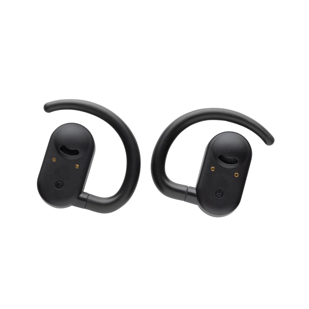 Fitsound RCS recycled plastic open ear TWS earbuds black