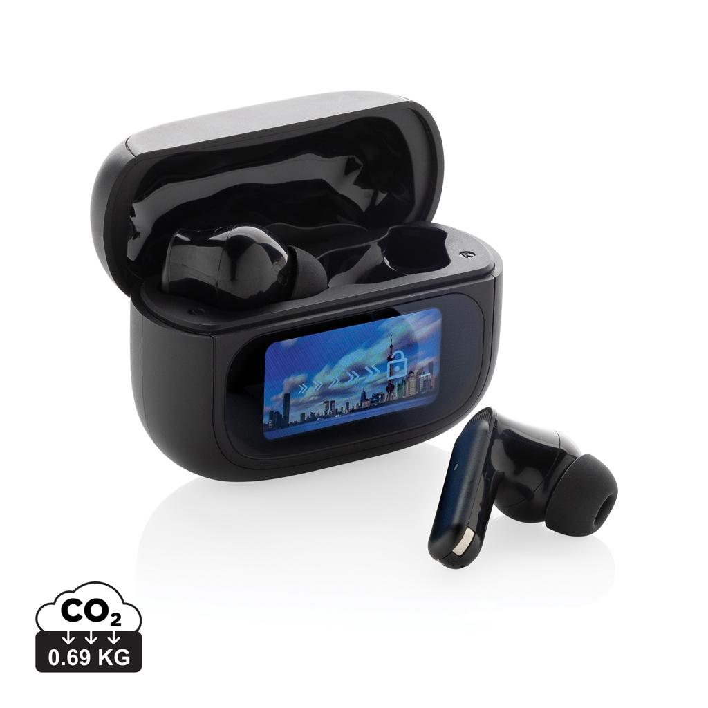 Airtune RCS recycled plastic ANC earbuds with touch screen black