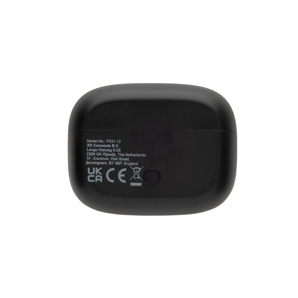 Airtune RCS recycled plastic ANC earbuds with touch screen black