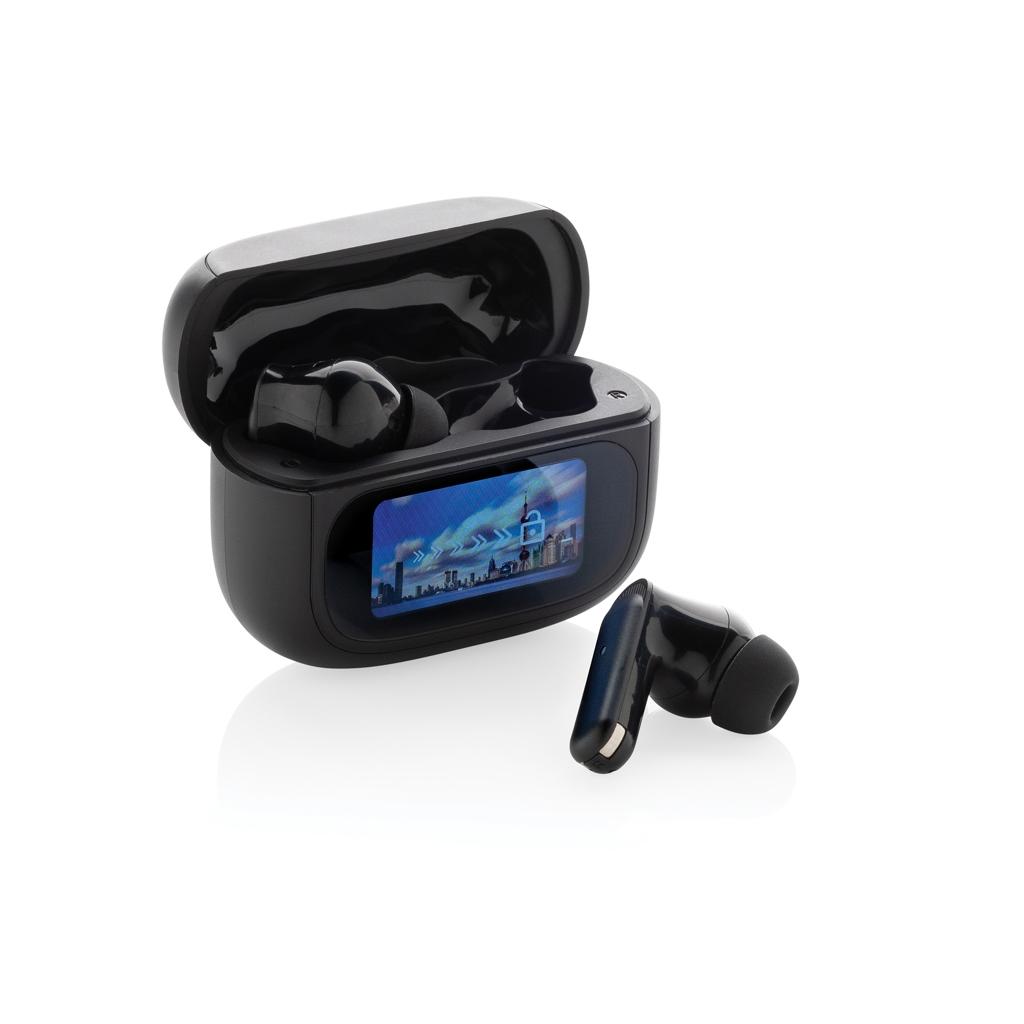Airtune RCS recycled plastic ANC earbuds with touch screen black