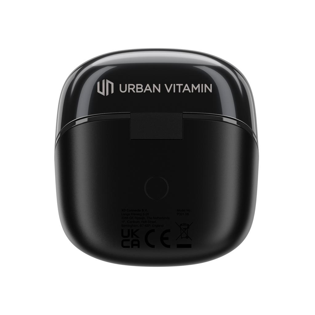 Urban Vitamin Long Beach ENC rplastic wireless earbuds black