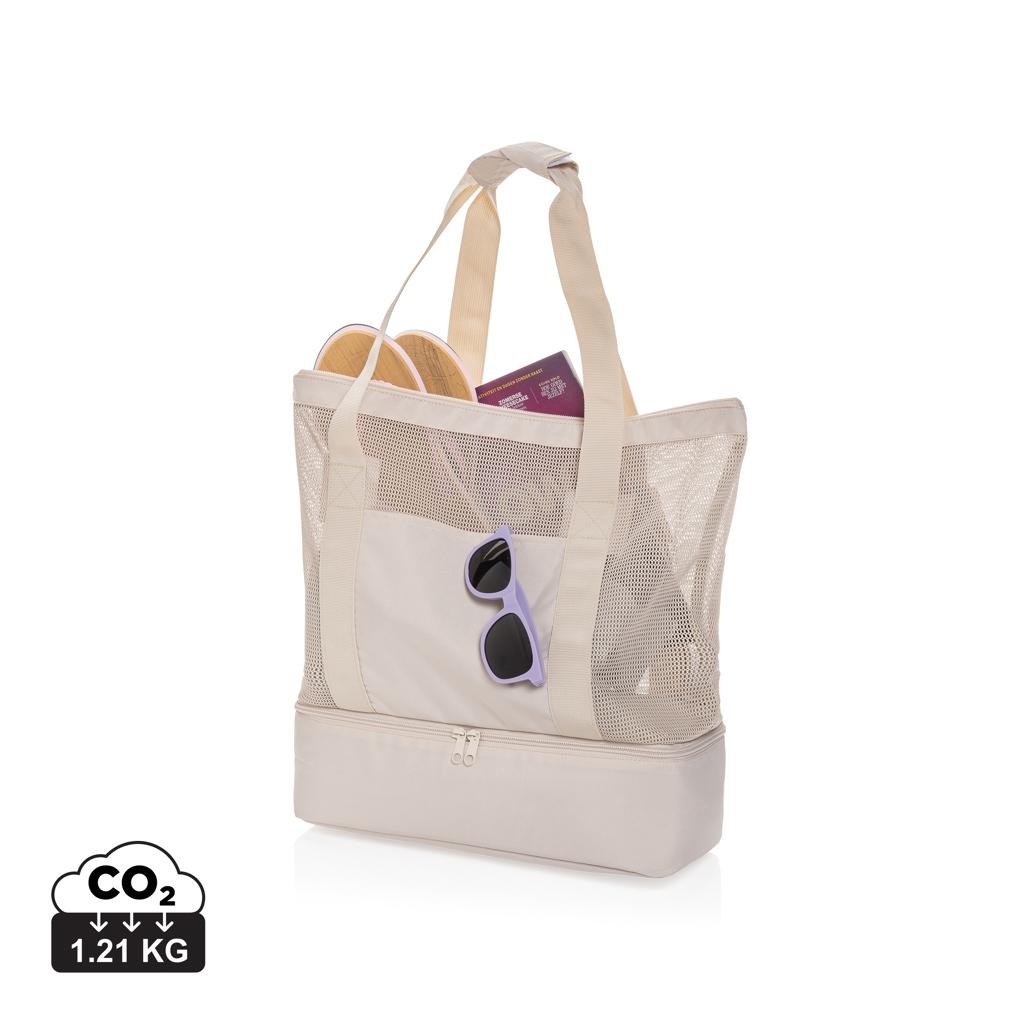 Iqlo Aware™ RPET 2-in-1 cooler tote beige