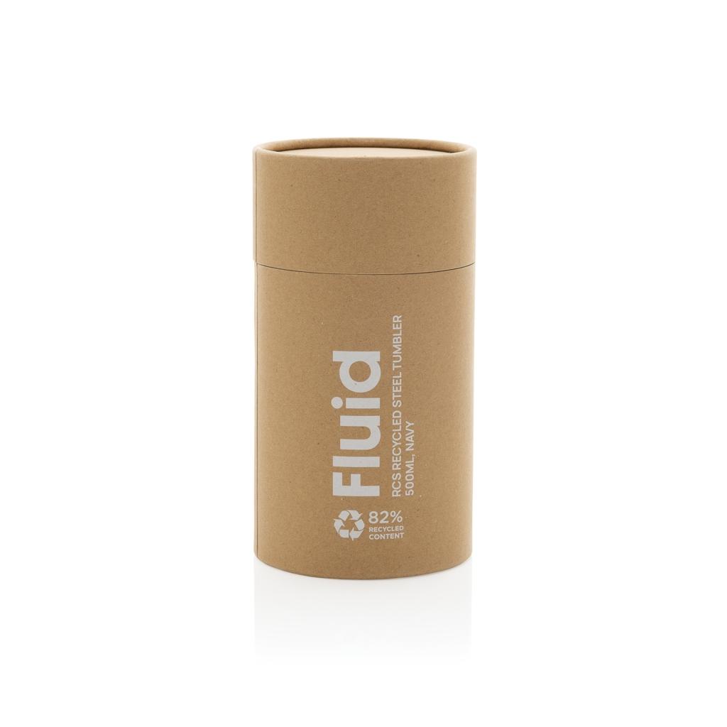 Fluid RCS certified recycled steel tumbler 500ml navy