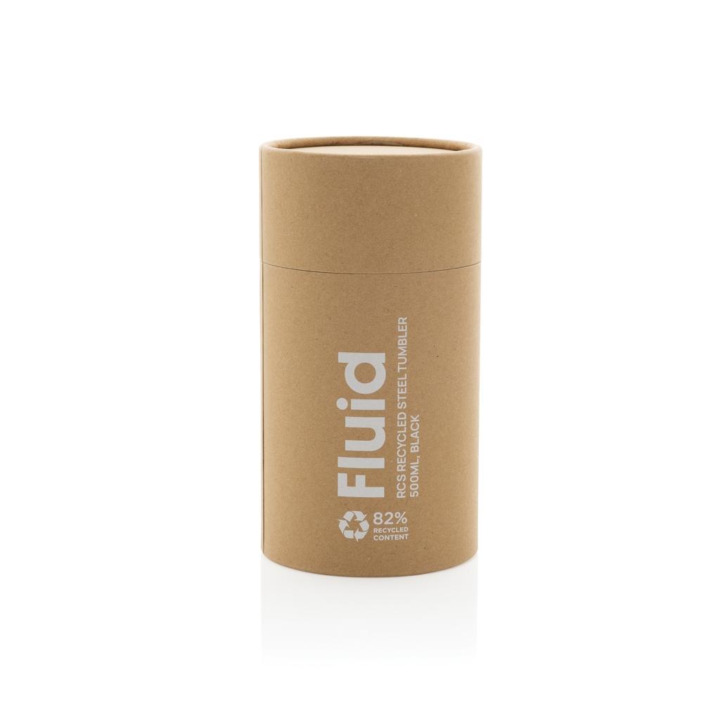 Fluid RCS certified recycled steel tumbler 500ml black