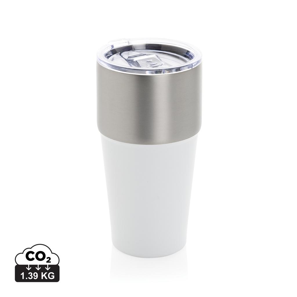 Fluid RCS certified recycled steel tumbler 500ml transparent
