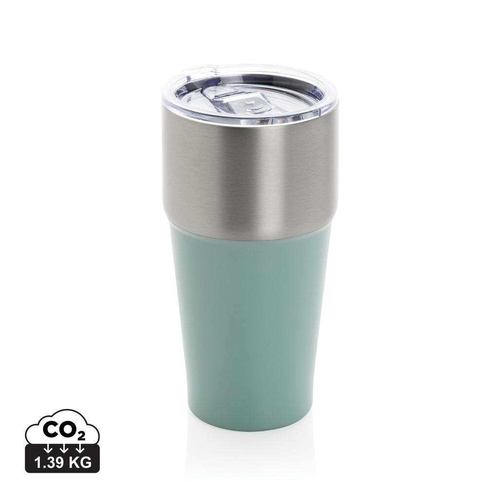 Fluid RCS certified recycled steel tumbler 500ml green