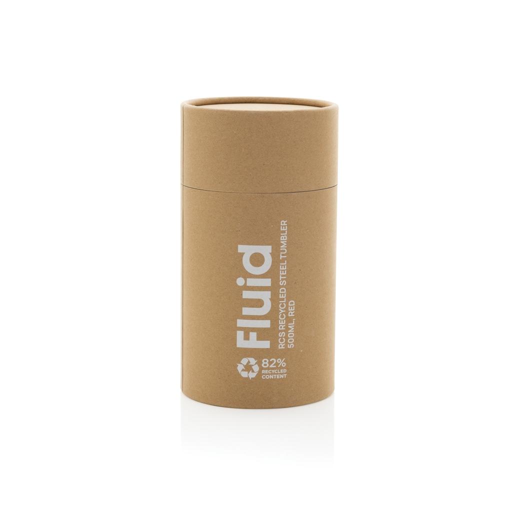 Fluid RCS certified recycled steel tumbler 500ml red