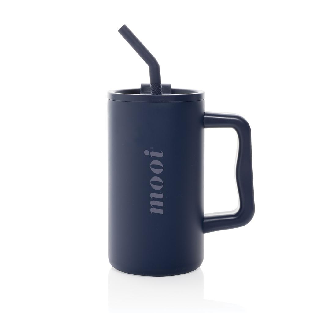 Cube RCS certified recycled steel mug 800ml navy
