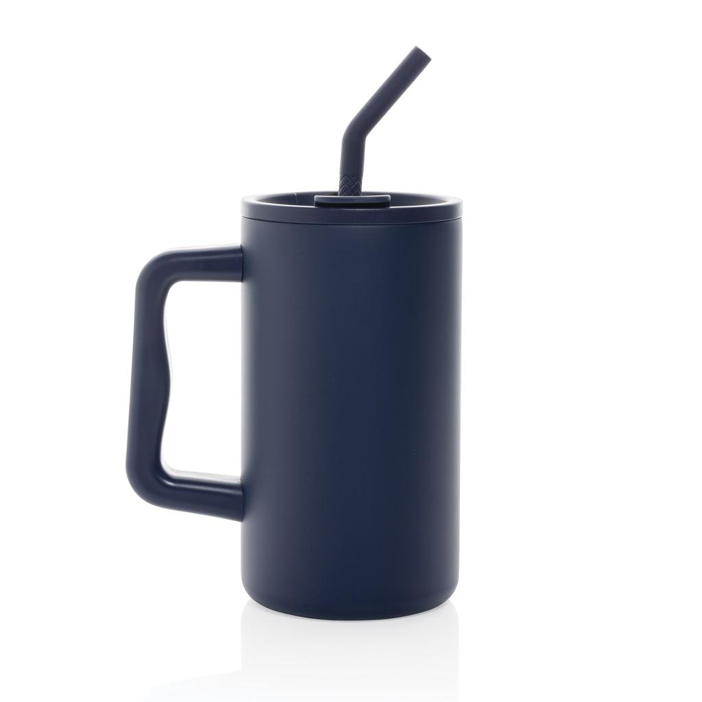Cube RCS certified recycled steel mug 800ml navy