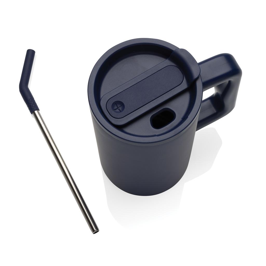 Cube RCS certified recycled steel mug 800ml navy