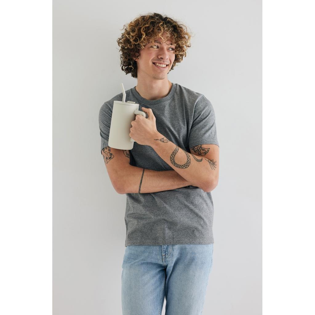 Cube RCS certified recycled steel mug 800ml off white