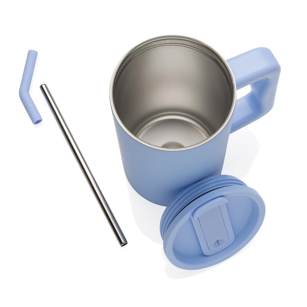 Cube RCS certified recycled steel mug 800ml light blue