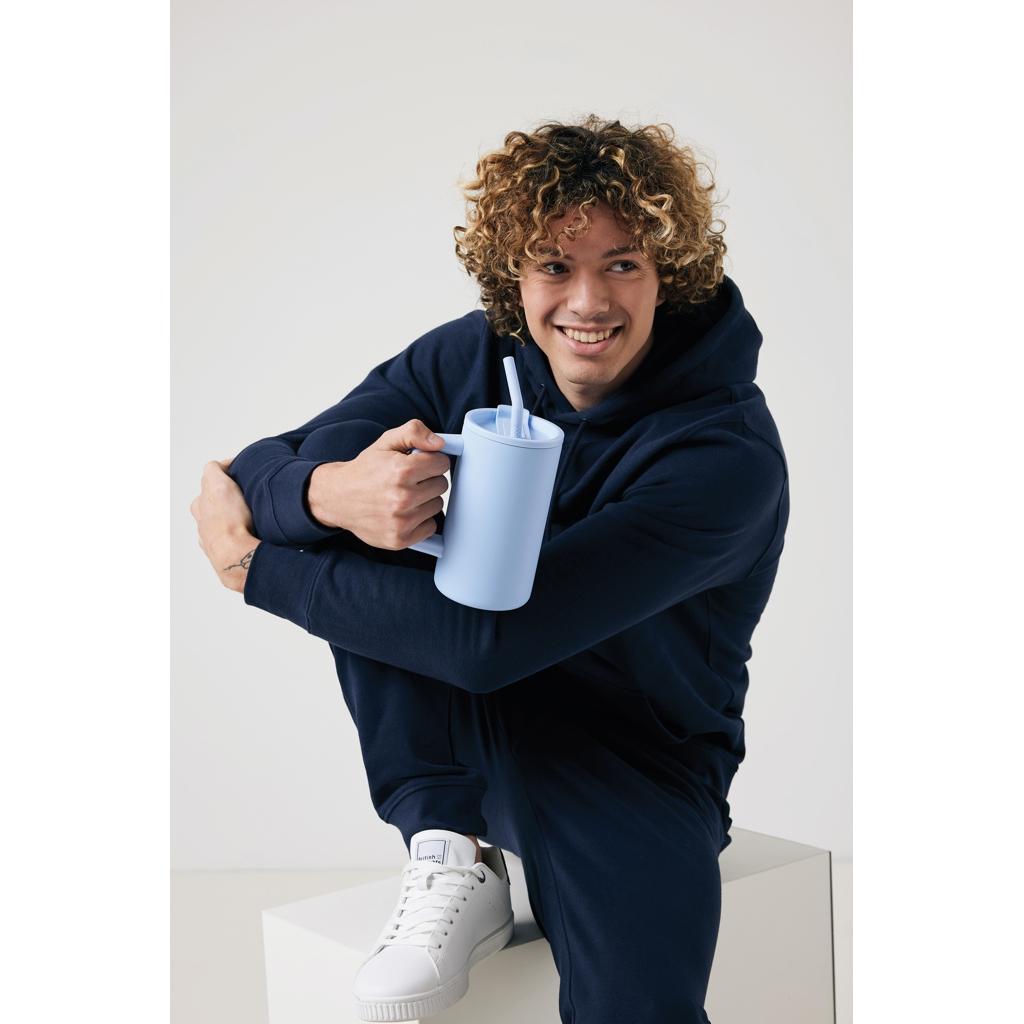 Cube RCS certified recycled steel mug 800ml light blue