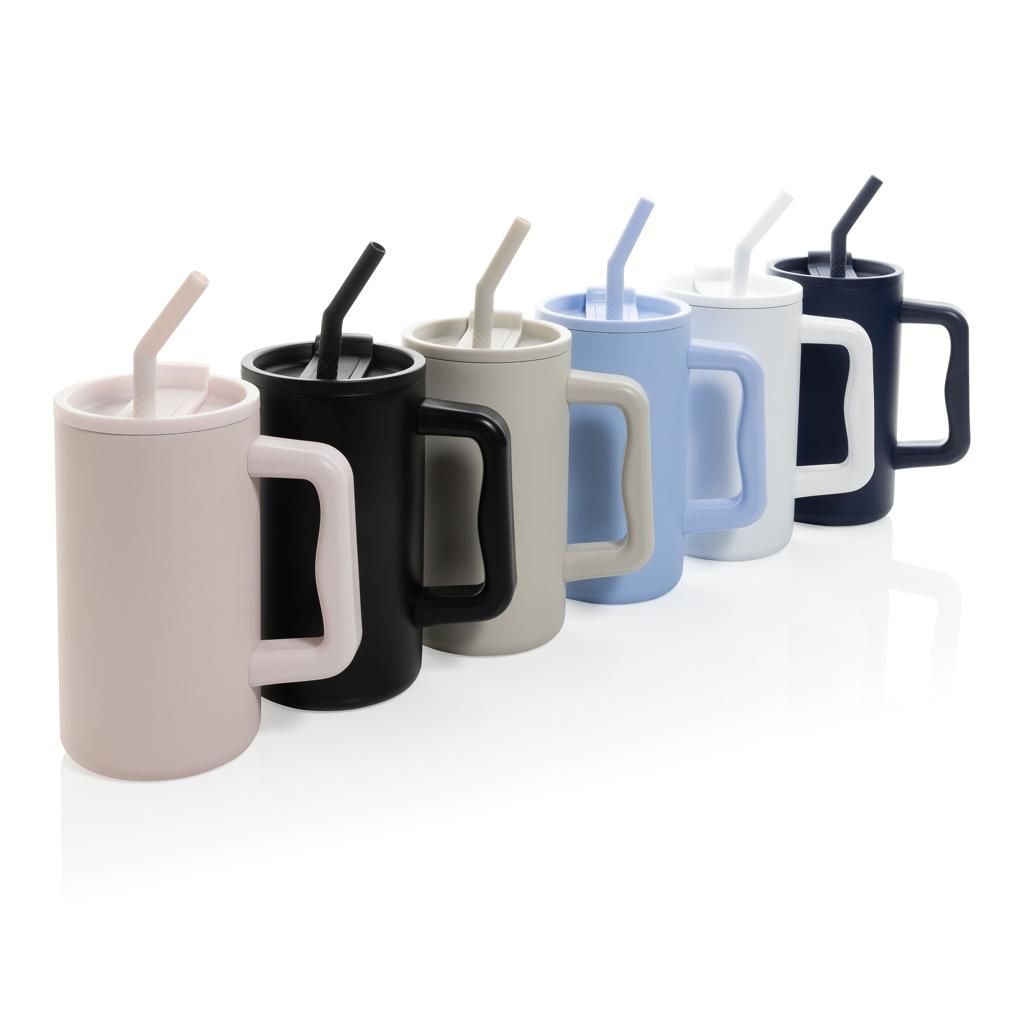 Cube RCS certified recycled steel mug 800ml light blue
