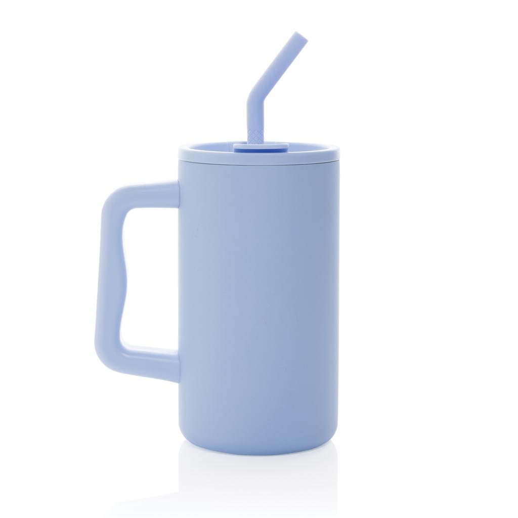 Cube RCS certified recycled steel mug 800ml light blue
