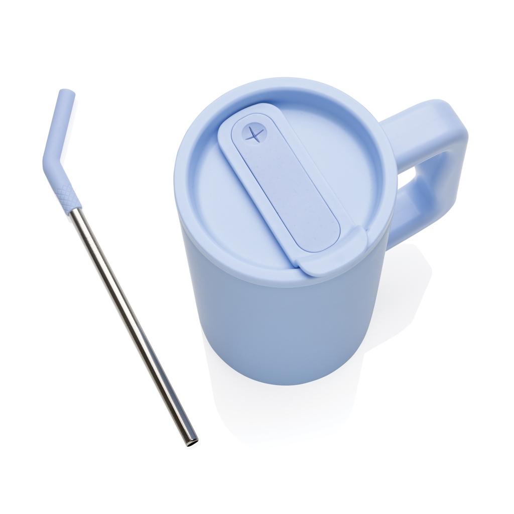 Cube RCS certified recycled steel mug 800ml light blue