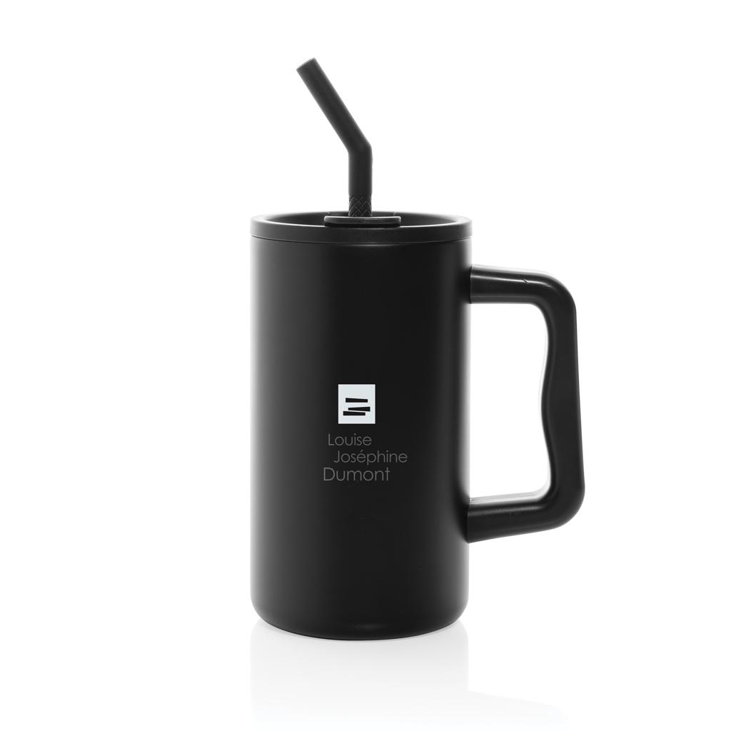Cube RCS certified recycled steel mug 800ml black