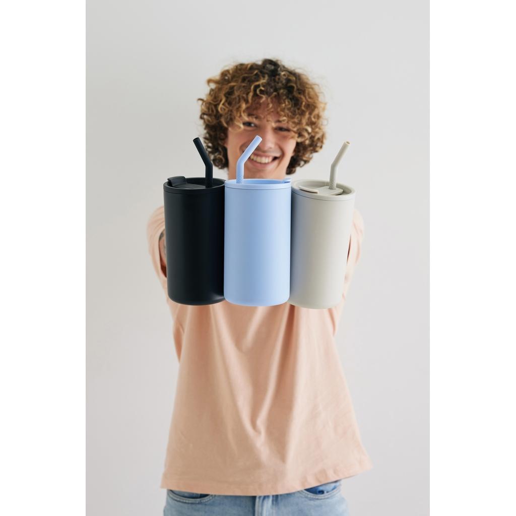 Cube RCS certified recycled steel mug 800ml black