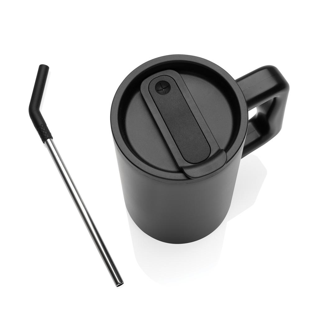 Cube RCS certified recycled steel mug 800ml black