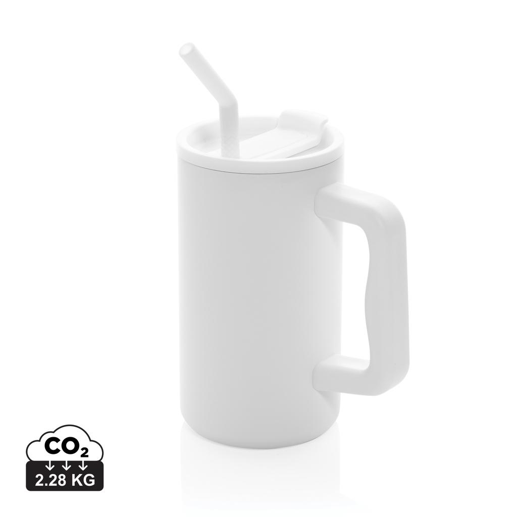 Cube RCS certified recycled steel mug 800ml transparent
