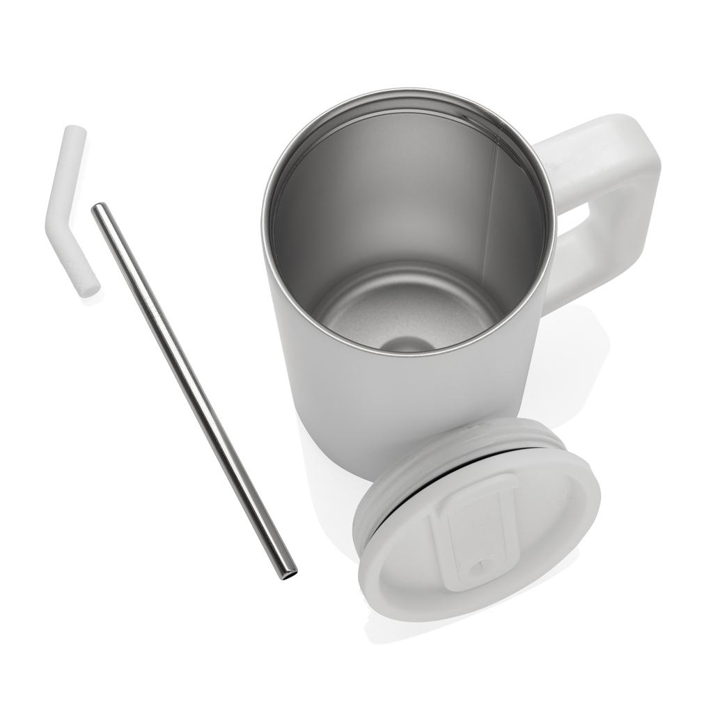 Cube RCS certified recycled steel mug 800ml transparent