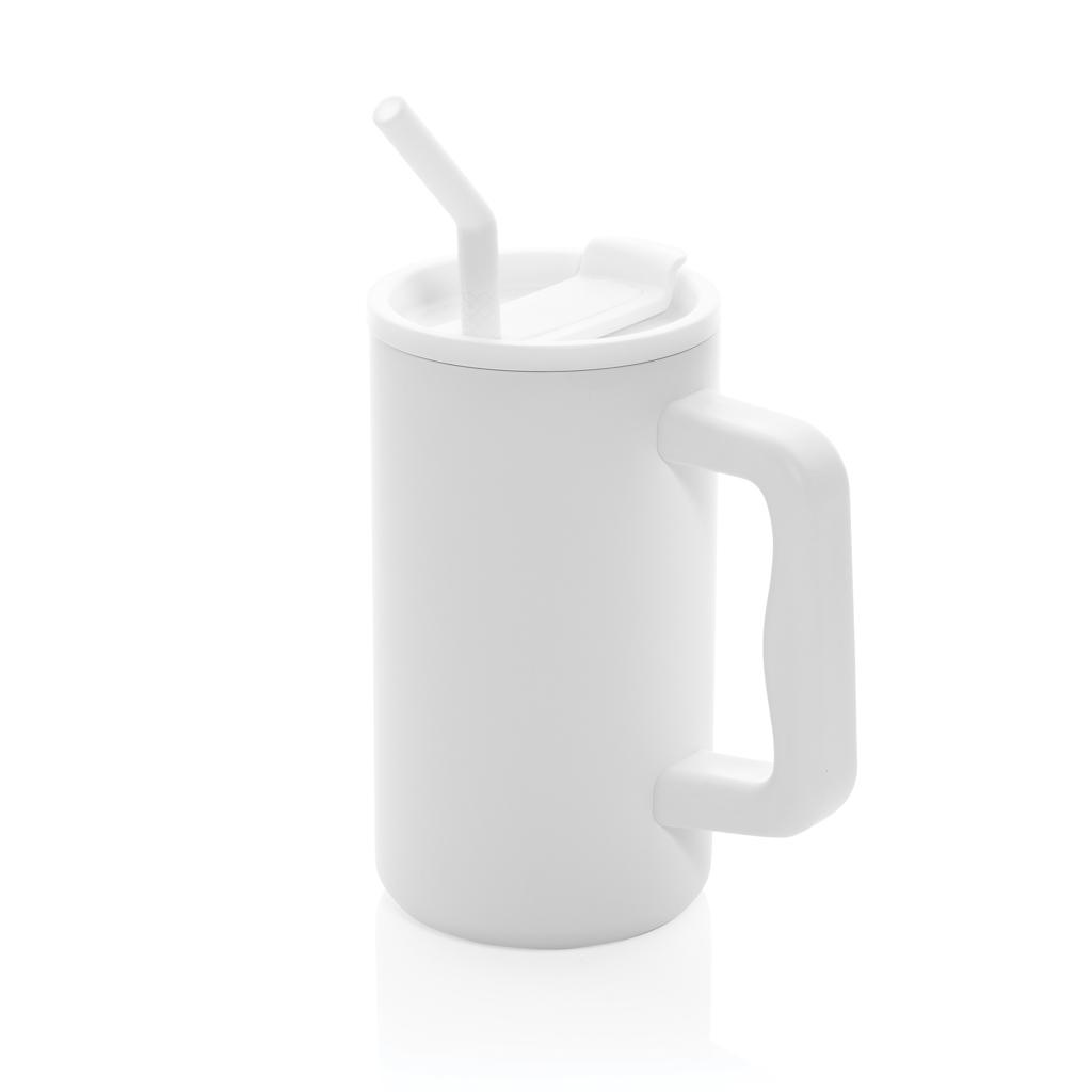 Cube RCS certified recycled steel mug 800ml transparent