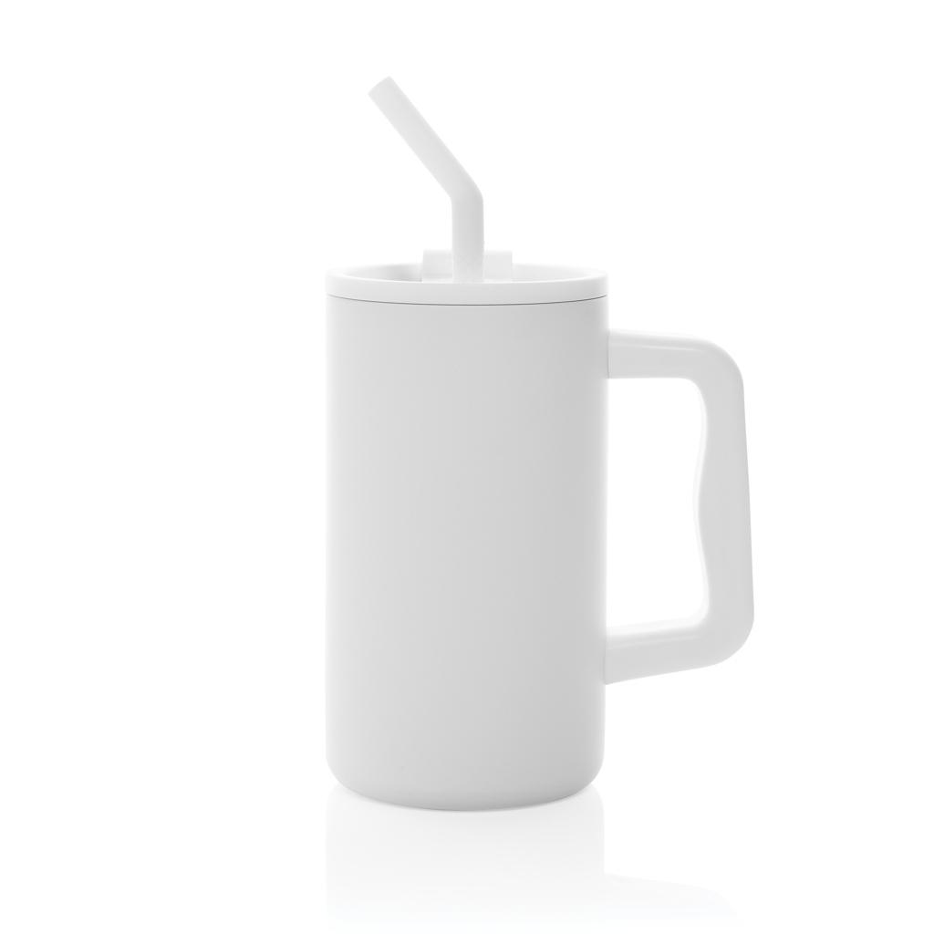 Cube RCS certified recycled steel mug 800ml transparent