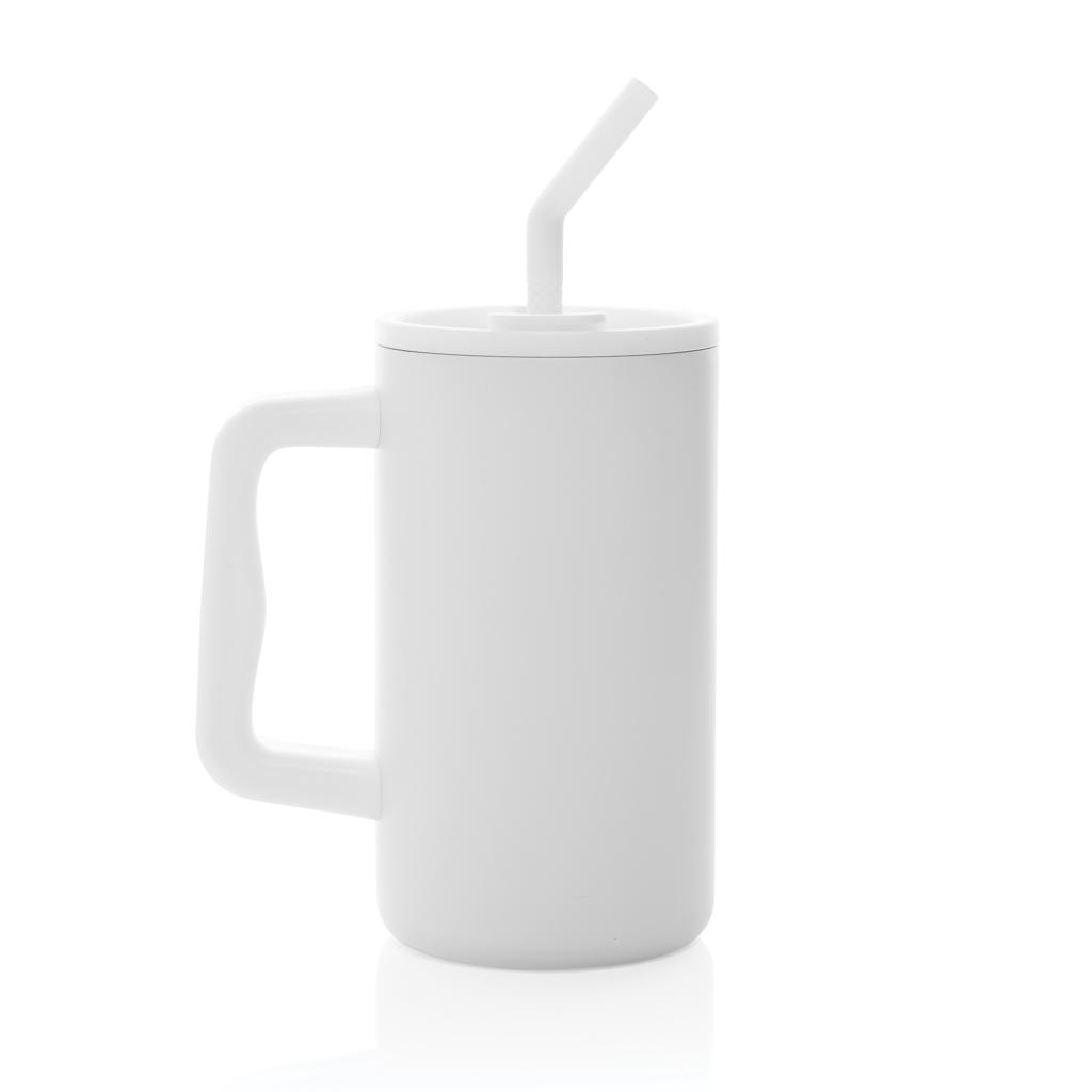 Cube RCS certified recycled steel mug 800ml transparent