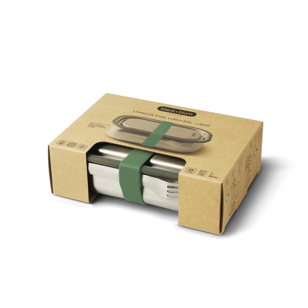 Casetă prânz oțel Black+Blum olive green
