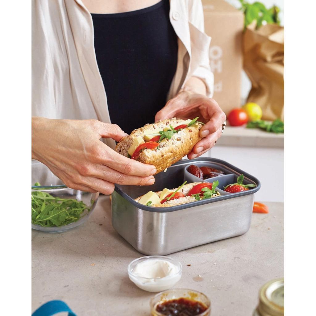 Black+Blum Stainless Steel Sandwich Box Large turquoise