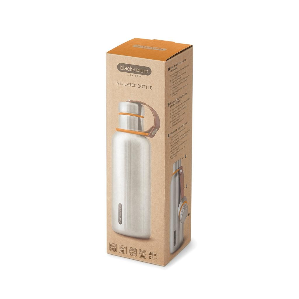Sticlă apă izolată Black+Blum 500 ml orange