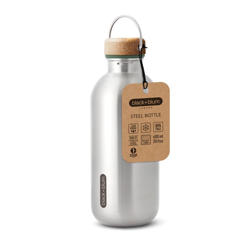 Sticlă apă oțel Black+Blum 600 ml olive green