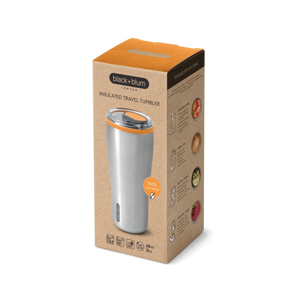 Pahar voiaj Black+Blum 600 ml orange