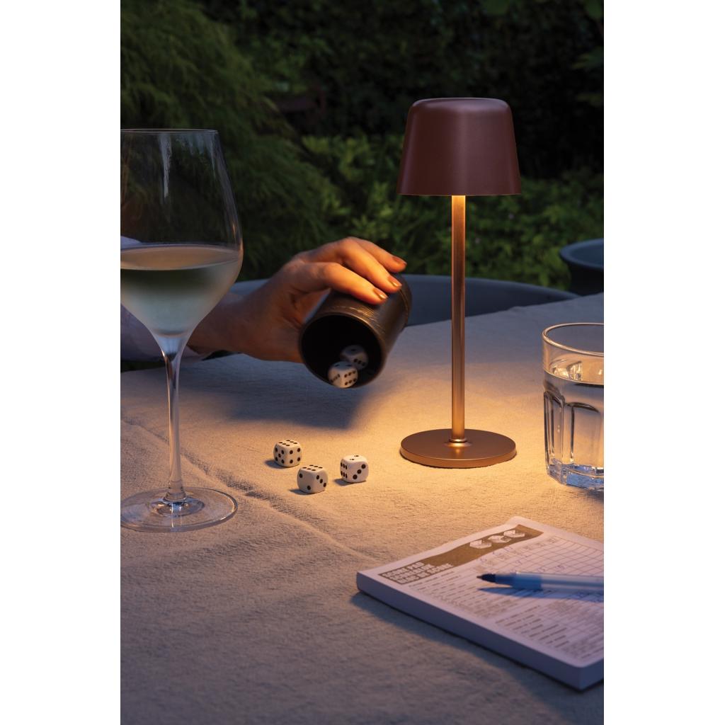 Zenic RCS recycled plastic USB re-chargable table lamp bronze