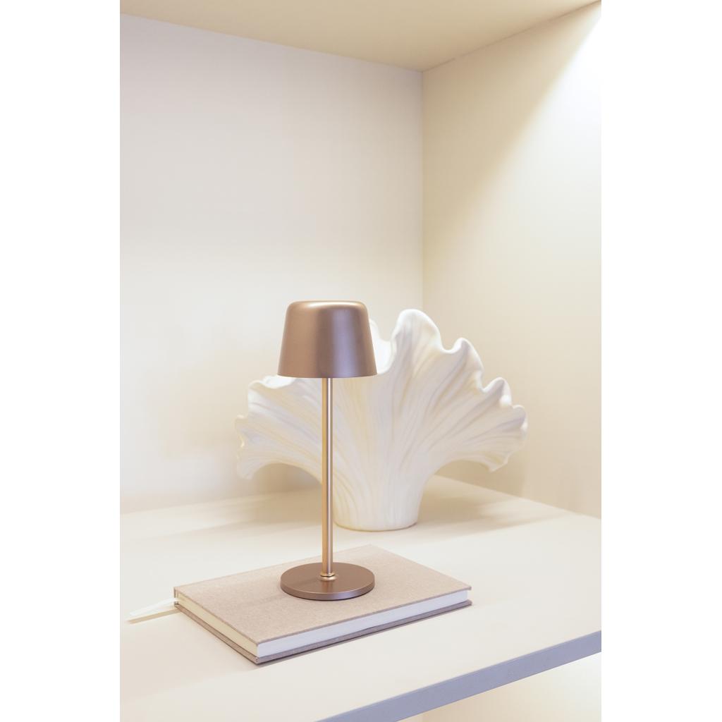 Zenic RCS recycled plastic USB re-chargable table lamp bronze