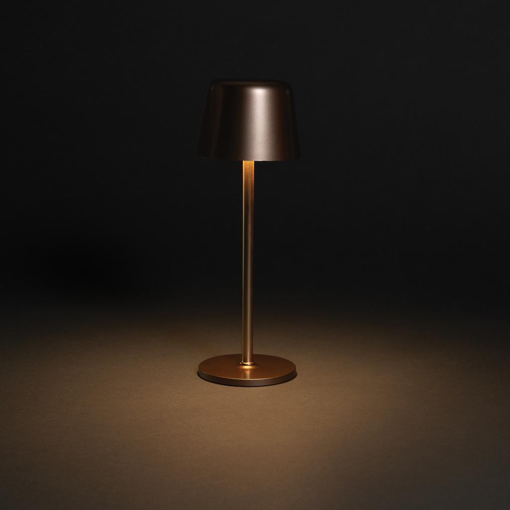 Zenic RCS recycled plastic USB re-chargable table lamp bronze