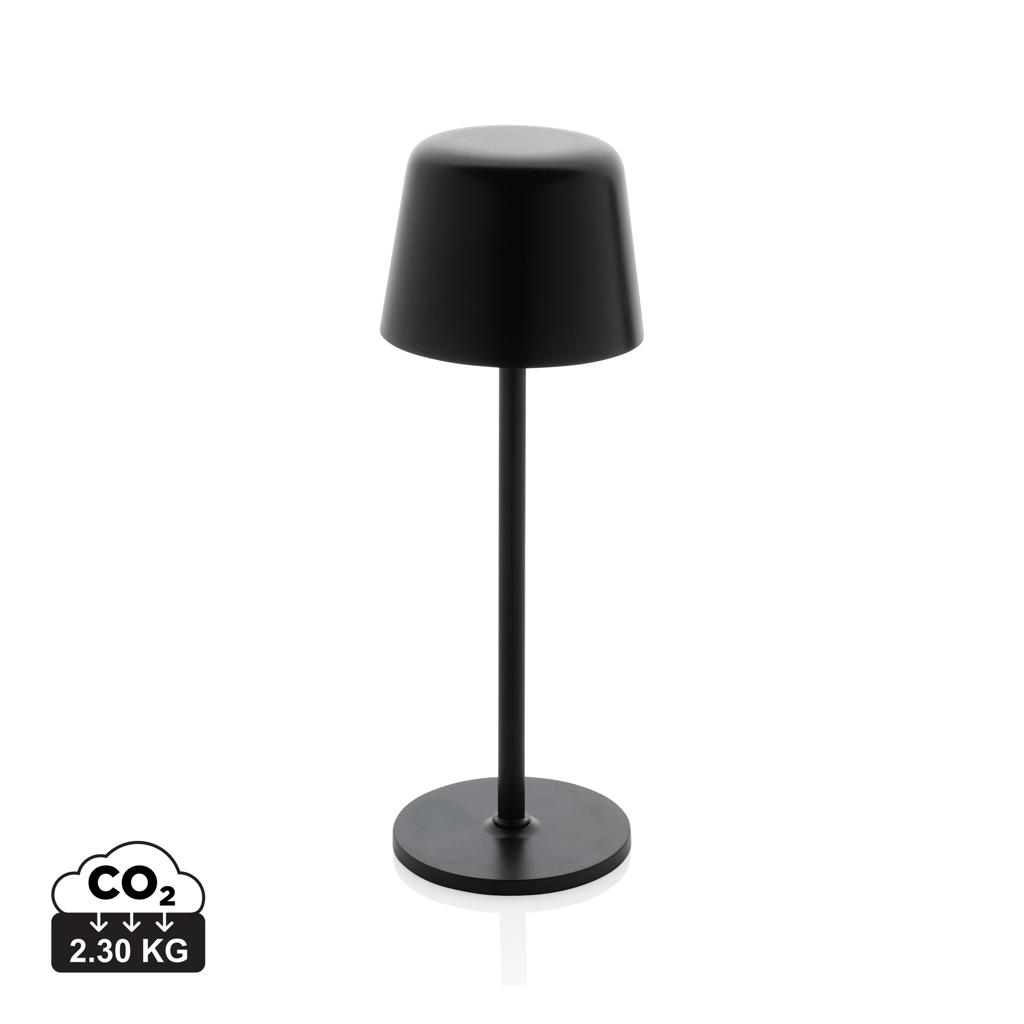 Zenic RCS recycled plastic USB re-chargable table lamp black