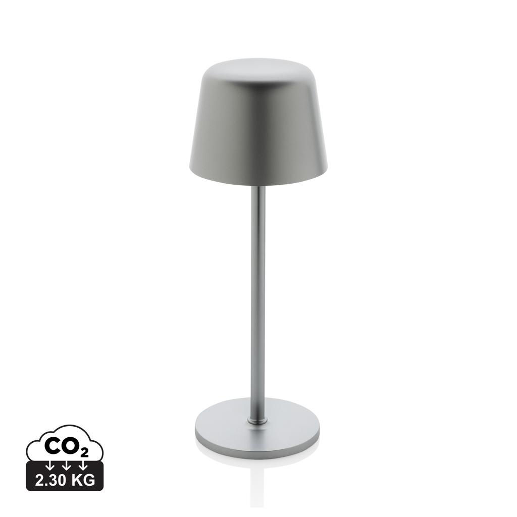 Zenic RCS recycled plastic USB re-chargable table lamp silver
