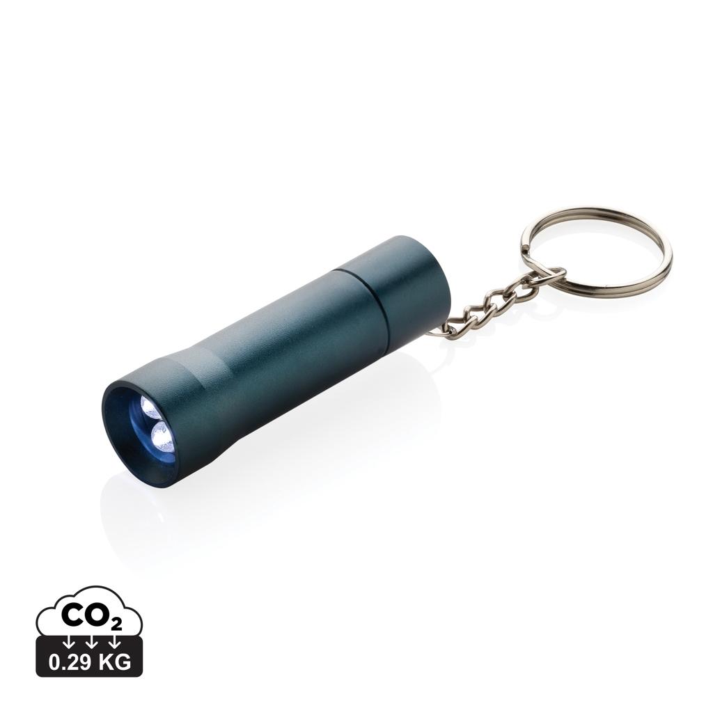 Flash RCS recycled aluminium keychain torch blue