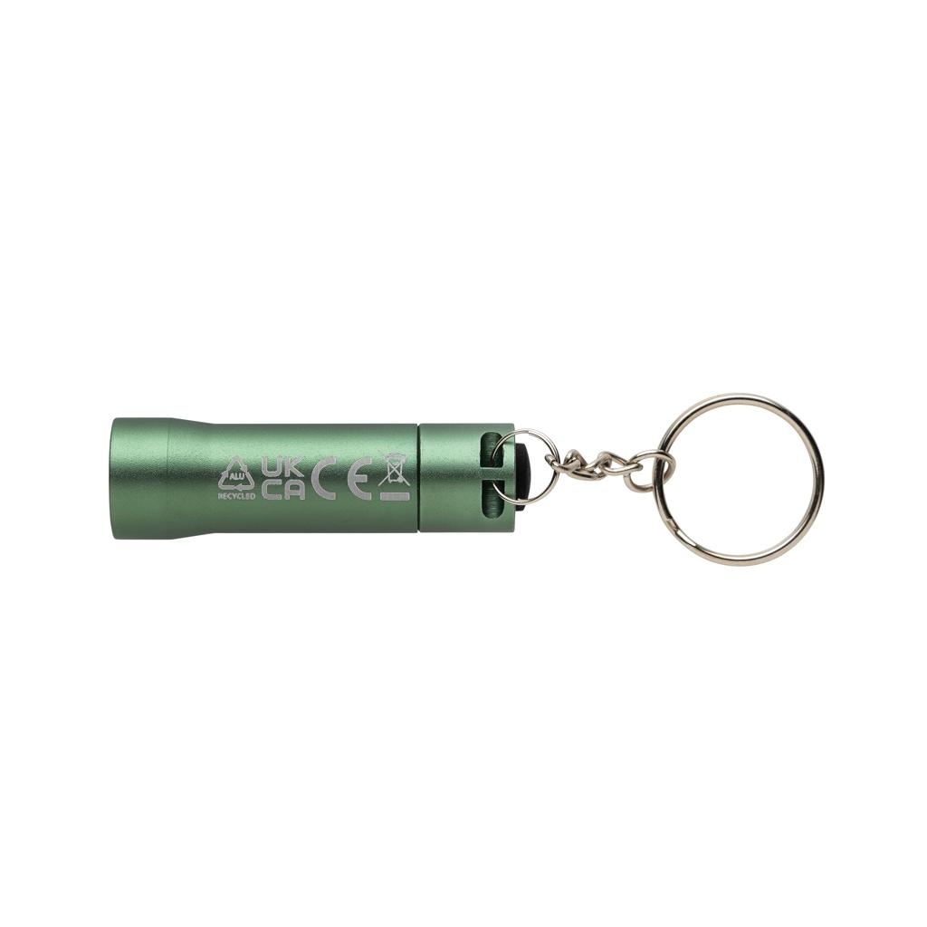 Flash RCS recycled aluminium keychain torch green