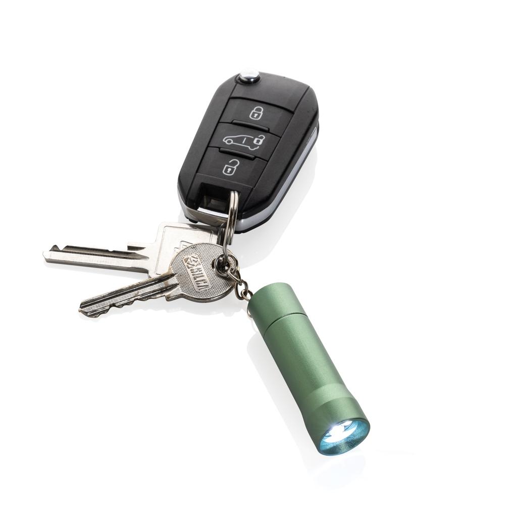 Flash RCS recycled aluminium keychain torch green