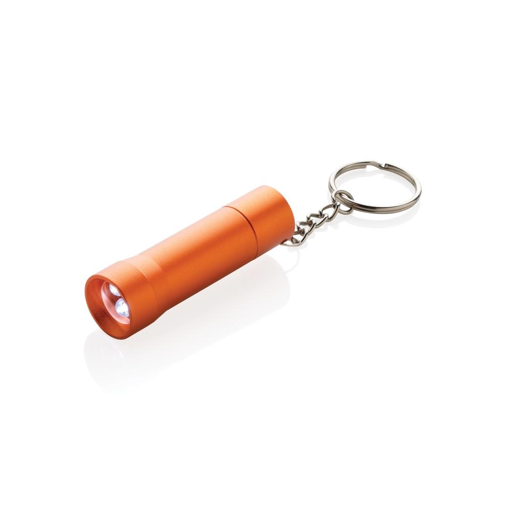 Flash RCS recycled aluminium keychain torch orange