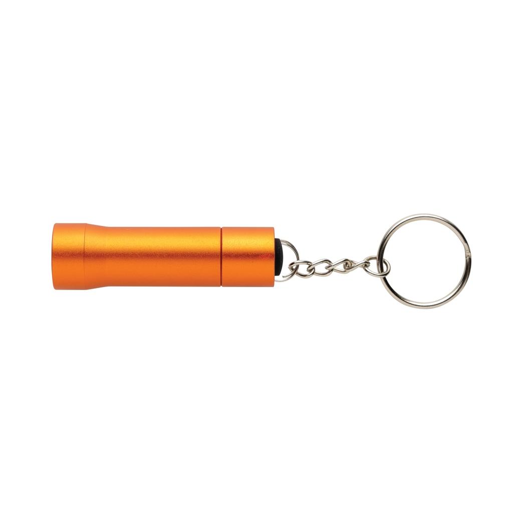 Flash RCS recycled aluminium keychain torch orange