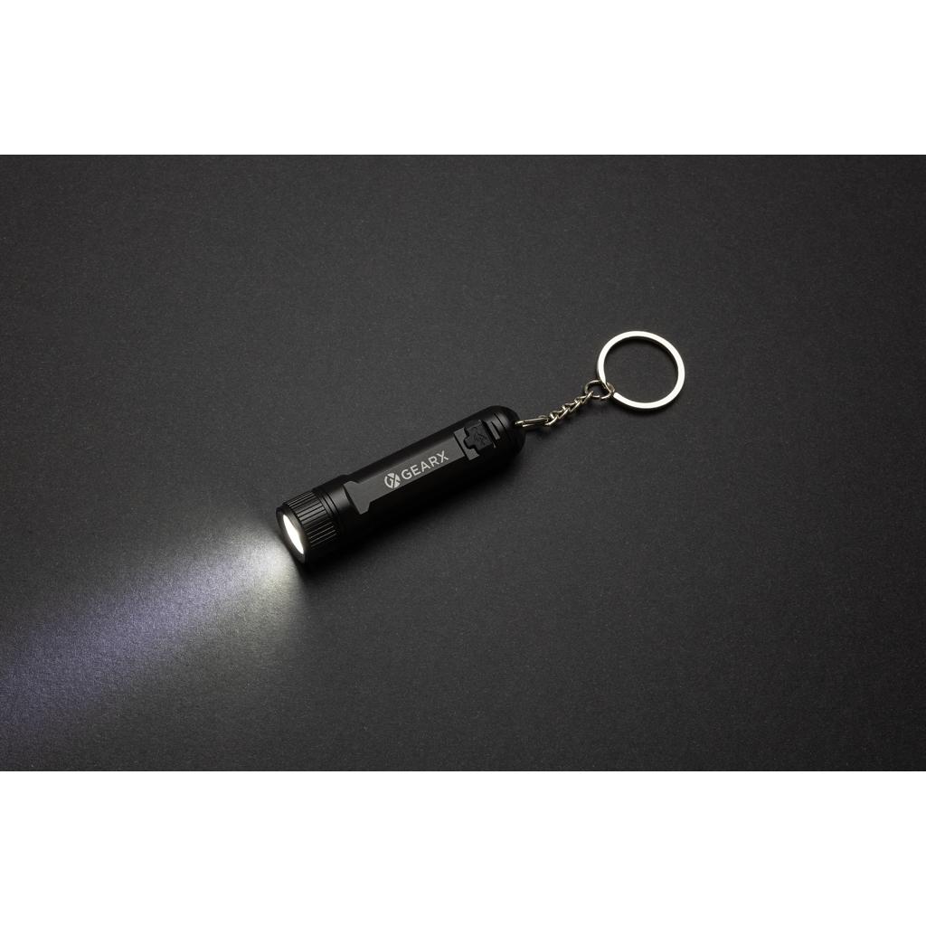 Gear X rechargeable ultra bright keychain torch heather anthracite