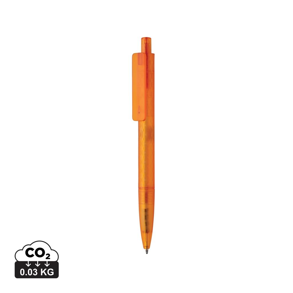 X3 GRS recycled PC plastic pen frosted orange