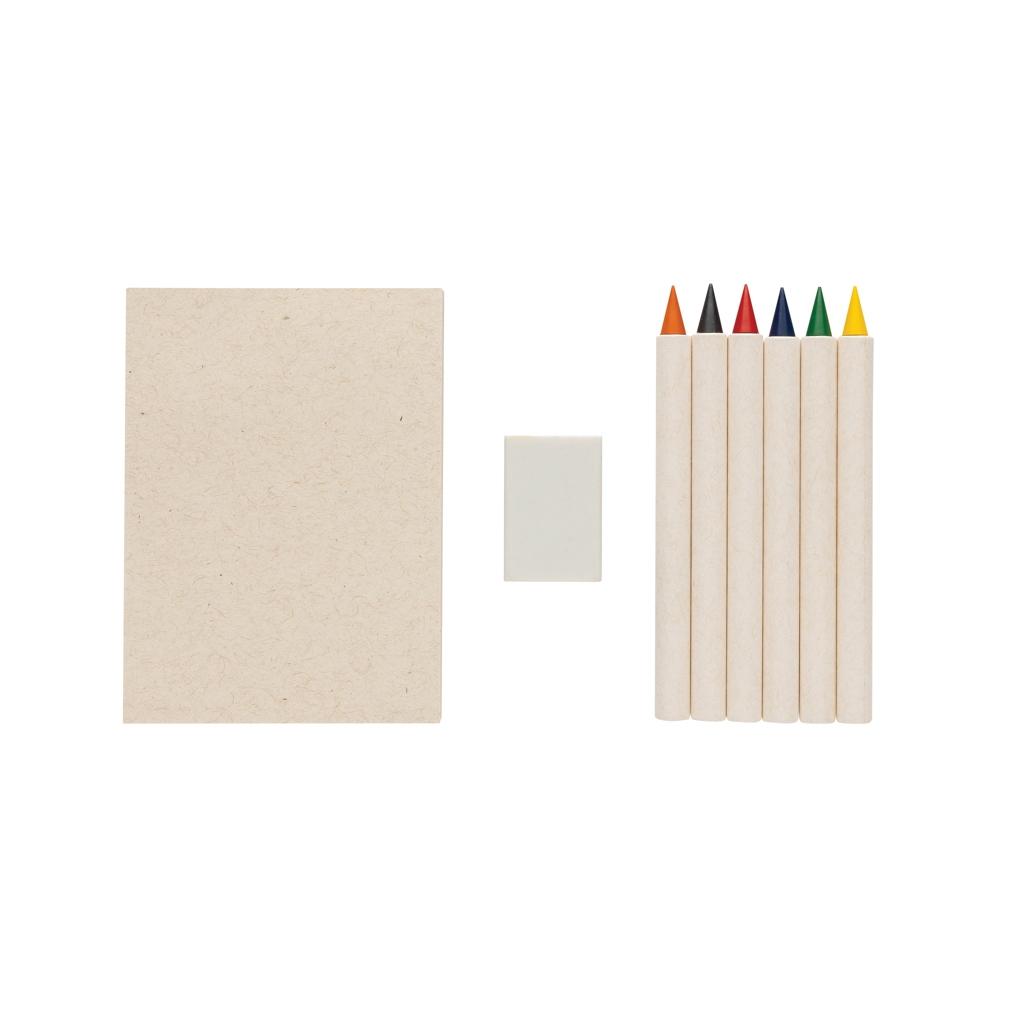 Micki GRS infinity 6pc colouring pencil set with notepad transparent