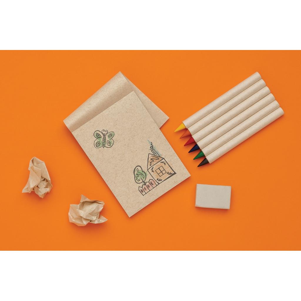 Micki GRS infinity 6pc colouring pencil set with notepad transparent