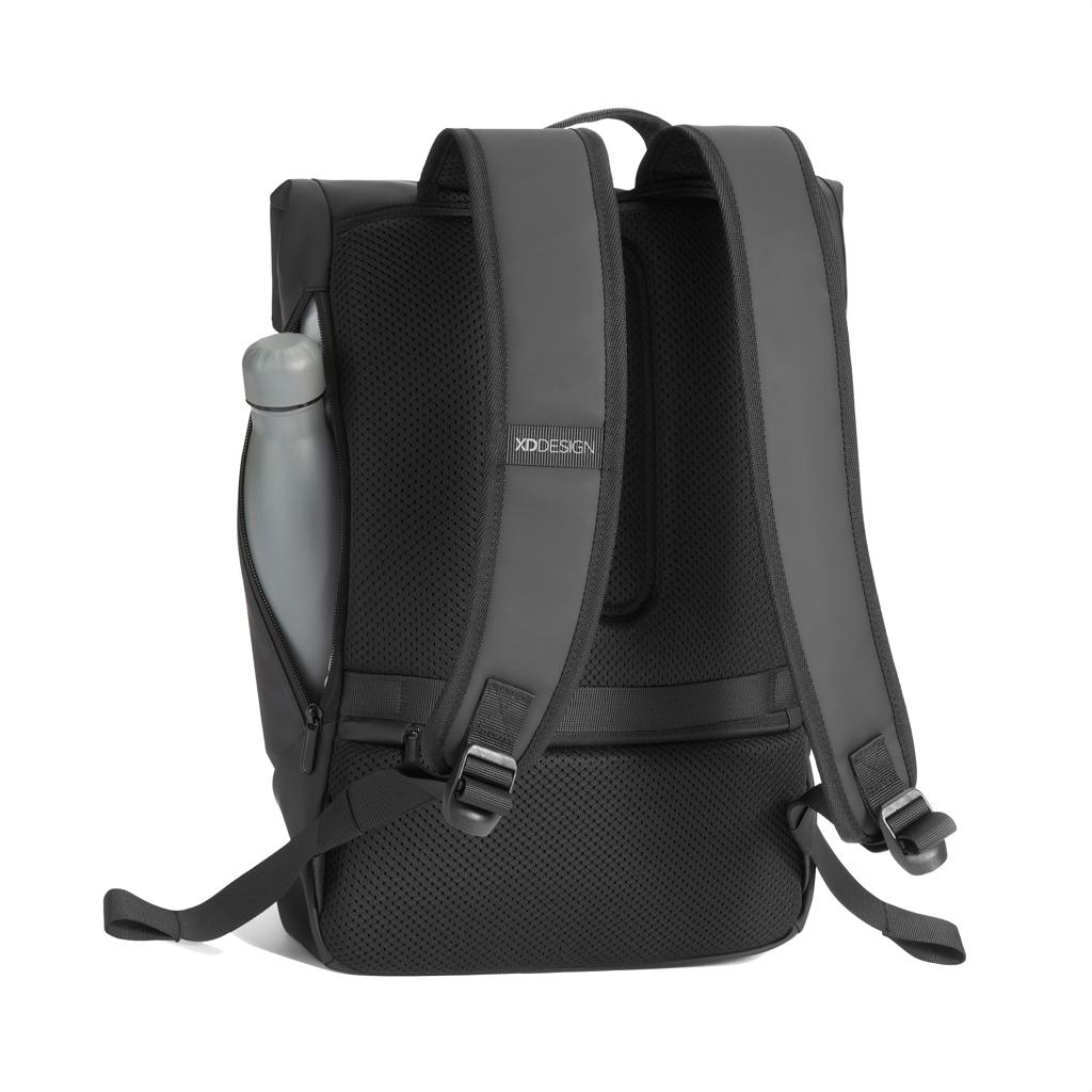 Urban Water Resistant Flap-top Backpack black